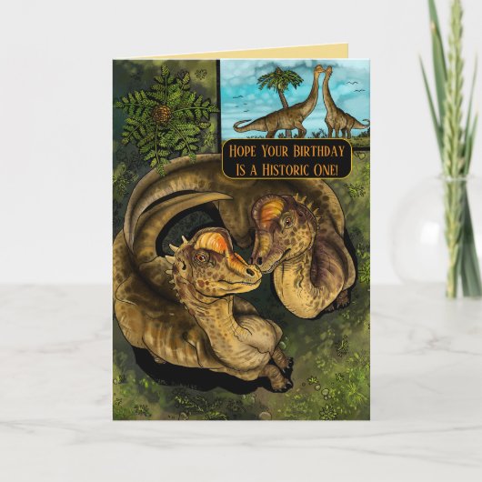 Prehistoric Dino Birthday Card カード (正面)