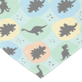 Prehistoric Dinosaur Silhouette Seamless Pattern ロングテーブルランナー (コーナー)