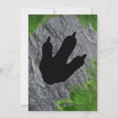 Prehistoric Dinosaur T-rex Birthday Party 招待状 (裏面)