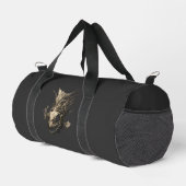 Prehistoric Fish Skull Grunge Dark Art Duffel Bag ダッフルバッグ (右コーナー)