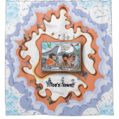 Prehistoric Pranksters | Satirical Humor シャワーカーテン (正面)