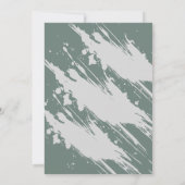 Prehistoric Sage Green Baby Boy Shower サンキューカード (裏面)