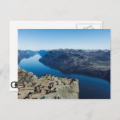 Preikestolen (講壇の石)ノルウェーの郵便はがき ポストカード (正面/裏面)