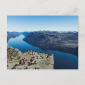 Preikestolen (講壇の石)ノルウェーの郵便はがき ポストカード (正面)