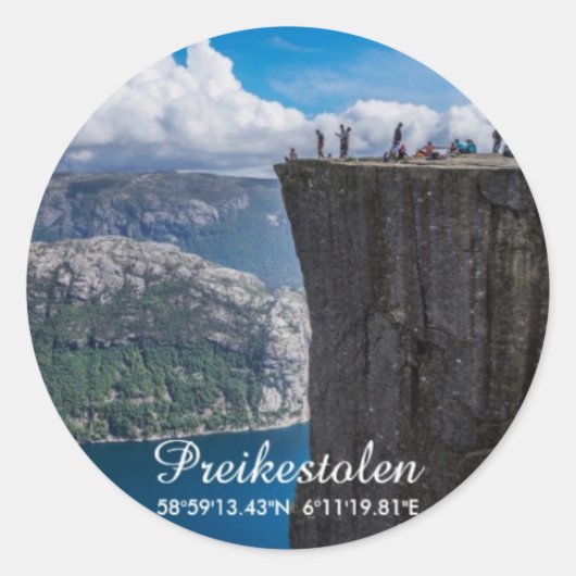 Preikestolen, Norway ラウンドシール (正面)