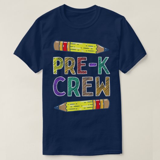 PreKクルーPreKおもしろい先生新学期 Tシャツ (デザイン正面)