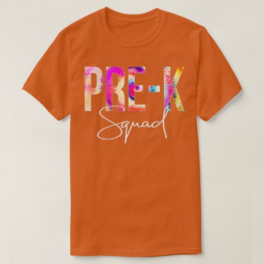 PreKスクワッド絞り染め新学期女性感謝 Tシャツ (デザイン正面)