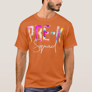 PreKスクワッド絞り染め新学期女性感謝 Tシャツ