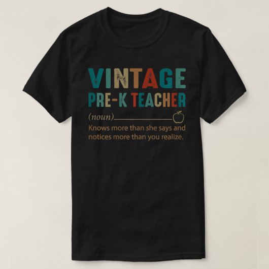 PreK先生名詞ヴィンテージレトロスタイル60s 70s 80s Tシャツ (デザイン正面)