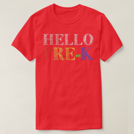 PreK先生学生ギフト学校の初日Hel Tシャツ (デザイン正面)