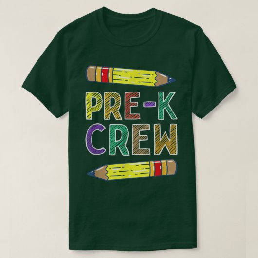 PreK Crew Funny PreK Teachers Back To School Tシャツ (デザイン正面)