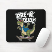 Prek Dude Dinosaur Skateboarding Kids Kindergarten マウスパッド (マウス)