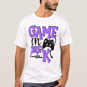 Prek Gamerビデオゲーム1日目スクールパープルガールズ Tシャツ