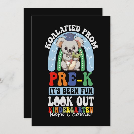 Prek Look out幼稚園コアラから認定 案内状 (正面/裏面)