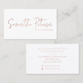 Premadeのロゴの写真撮影のミニマルなタイポグラフィの白 名刺 (正面/裏面)