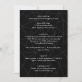 Premier Blackカスタマイズ結婚可能 招待状 (裏面)