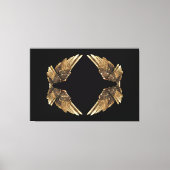 Premiumに印刷された互いに向き合う翼 キャンバスプリント (正面)