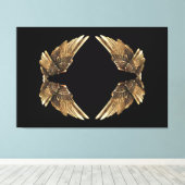 Premiumに印刷された互いに向き合う翼 キャンバスプリント (インサイチュ (ウッドフロア))