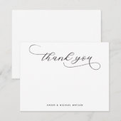 Premiumエレガント Thank モダン Youスクリプト ノートカード (正面/裏面)