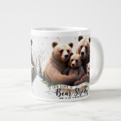 Premium Bear Strong Family Jumbo Mug - Two Cubs ジャンボコーヒーマグカップ (正面右)