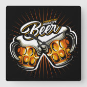 Premium Beer Square Wall Clock  スクエア壁時計 (正面)