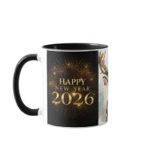 premium black gold happy new year coffee mug