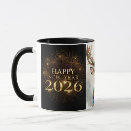 premium black gold happy new year coffee mug マグカップ