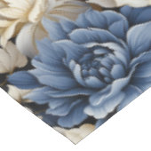 Premium Blue White Ivory Floral Tablecloth テーブルクロス (アングル)
