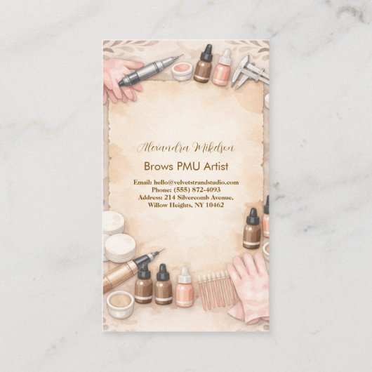 Premium Brows Beauty Business 名刺 (裏面)