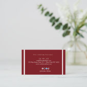 Premium Burgundy Gold Business Card Set 名刺 (スタンド正面)