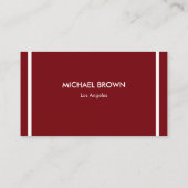 Premium Burgundy Gold Business Card Set 名刺 (裏面)