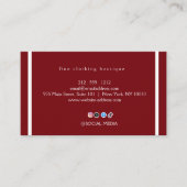 Premium Burgundy Gold Business Card Set 名刺 (正面)