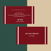 Premium Burgundy Gold Business Card Set 名刺