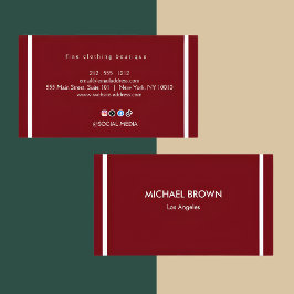 Premium Burgundy Gold Business Card Set 名刺