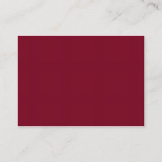 Premium Burnt Maroon 3.5 x 2.5 Card Format 名刺 (正面)