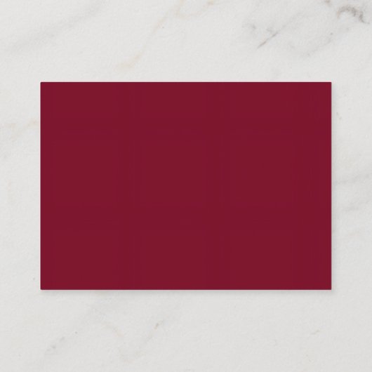 Premium Burnt Maroon 3.5 x 2.5 Card Format 名刺 (裏面)