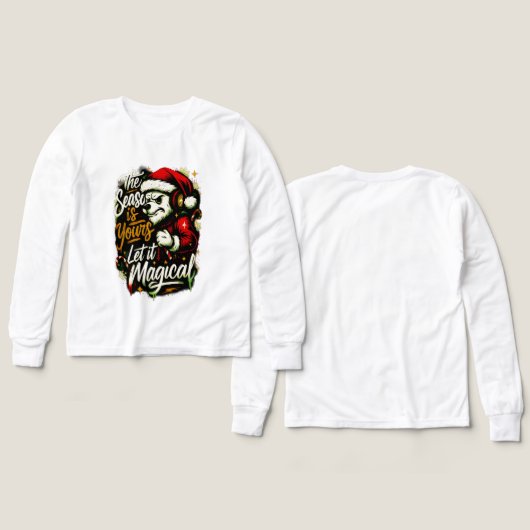 Premium Cozy Christmas Bear Top Edgy Winter gift (デザイン 正面＆背面)