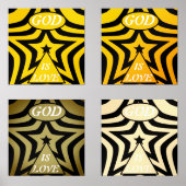 Premium Cyber Yellow & Black Star: God Is Love Art (正面)
