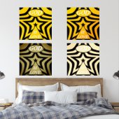 Premium Cyber Yellow & Black Star: God Is Love Art (寝室)