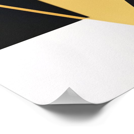 Premium Diagonal Geometry ポスター (角)