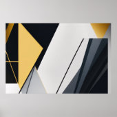 Premium Diagonal Geometry ポスター (正面)