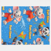 Premium fleece フリースブランケット (正面(横))