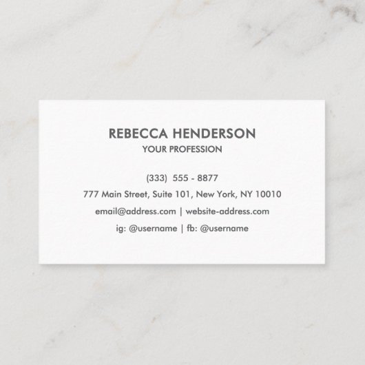 Premium Gold Black Leather & White Back Monogram 名刺 (裏面)