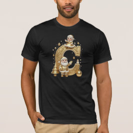 Premium Gold C Santa Men's Holiday Tee Tシャツ