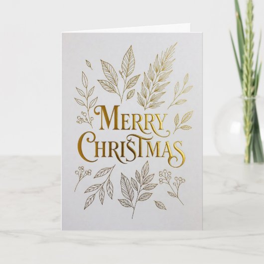 Premium Gold Foil Holiday Card カード (正面)