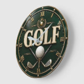 Premium Golf Lover Golfer Gift Country Club Home ラージ壁時計 (傾斜)