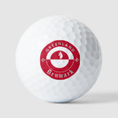 Premium Greenland Golf, Bear, Greenland Flag ゴルフボール (正面)