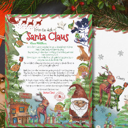 Premium Illustrated Watercolor Letter from Santa  招待状