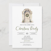 Premium Ivory Scandinavian Earthy Christmas Party 招待状 (正面)