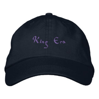 Premium King Era Navy-Hat Adjustable Clean Modern 刺繍入りキャップ